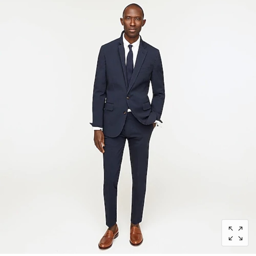 J.Crew Navy Seersucker Blazer and Pant